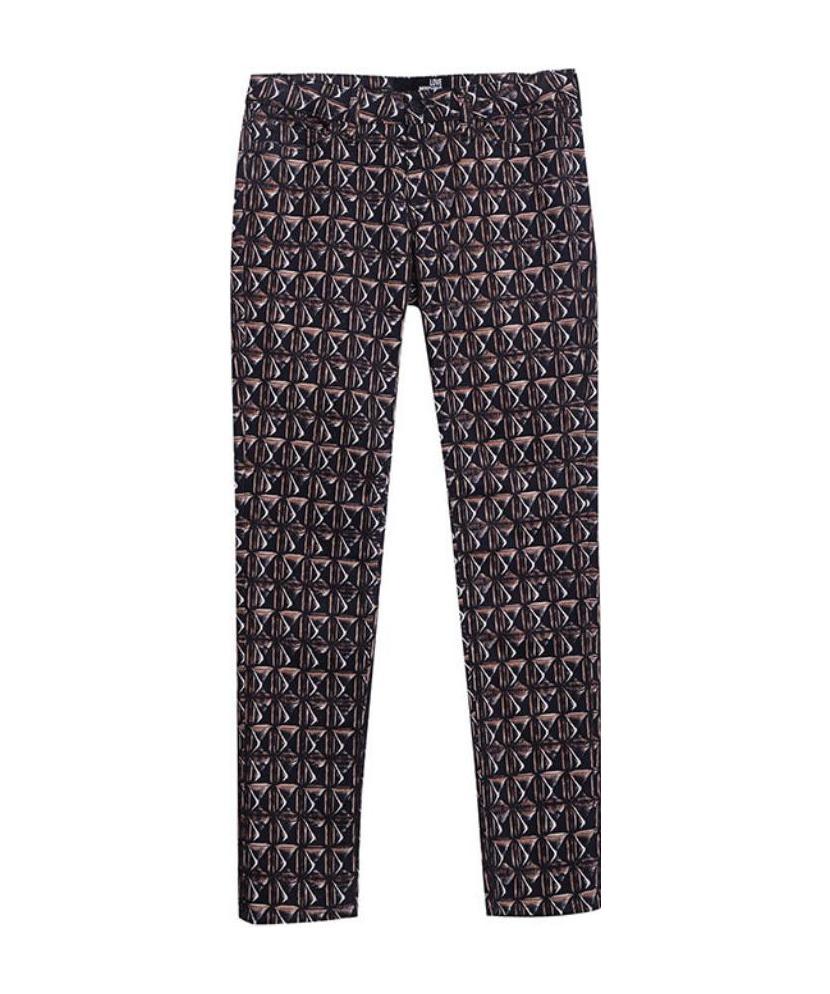 Moschino Printed Details Casual Pants In Gray