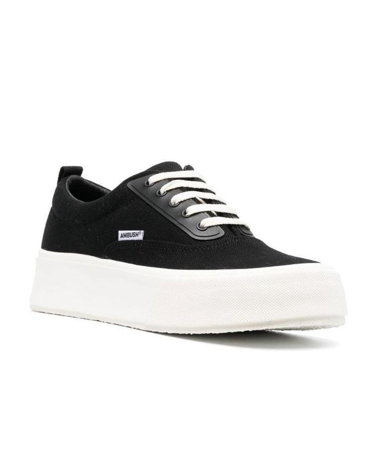 Ambush Lace-up Flatform Sneakers In Black