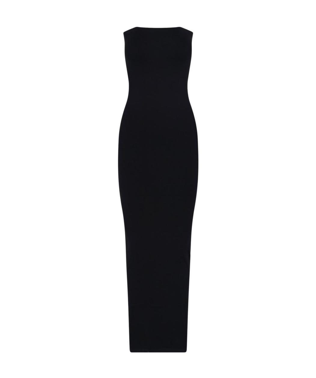 Wolford Sculpting Fatal Strapless Bodycon Midi Dress In Black