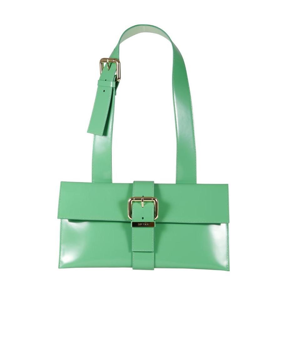 By Far Carol Buckle Detailed Shoulder Bag In Green