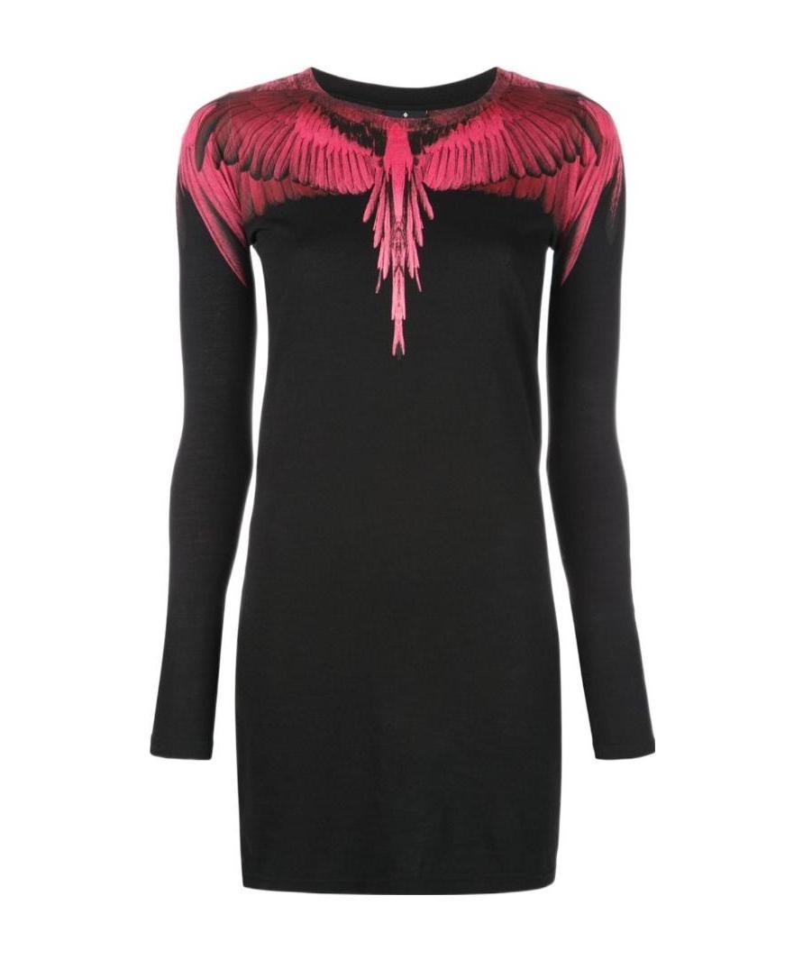 Marcelo Burlon County Of Milan Winged Mini Dress In Black