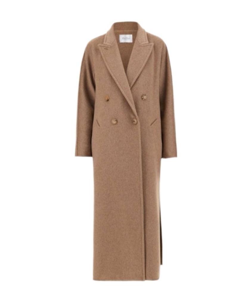 Max Mara Double-breasted Coat In Camel In Brown