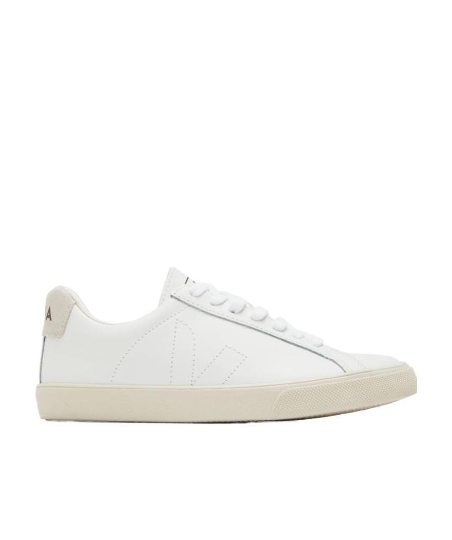 Veja White Esplar Leather Sneakers In White