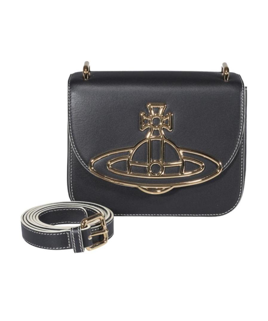Vivienne Westwood Logo-plaque Leather Crossbody-bag In Black