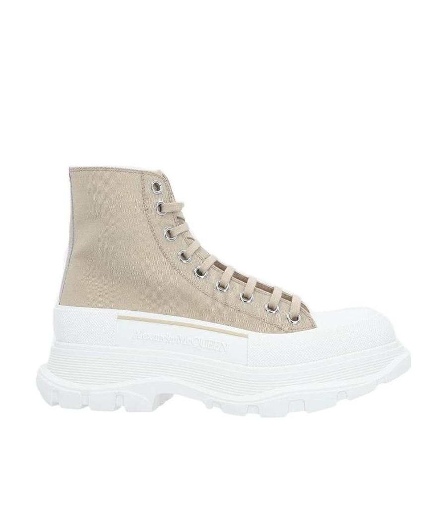 Alexander Mcqueen Tread High-top Sneakers In Animal Print