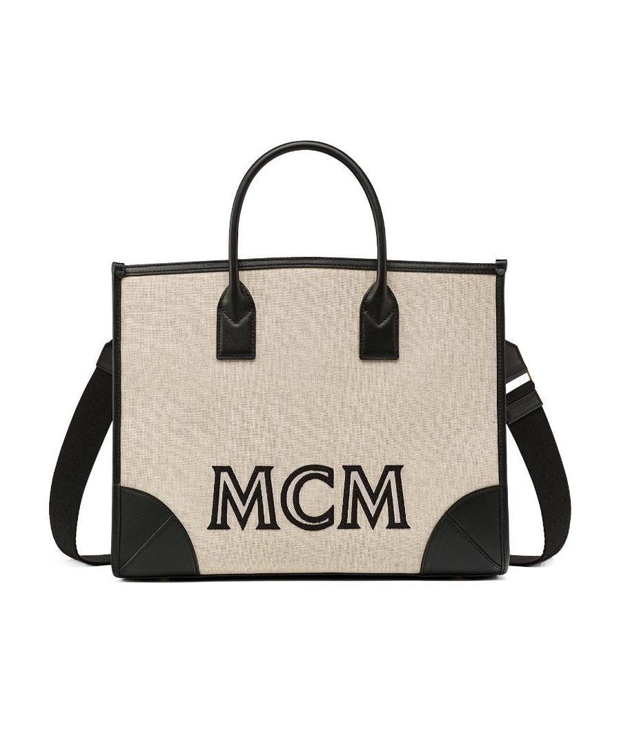 Mcm Large Munich Tote Bag In Nude