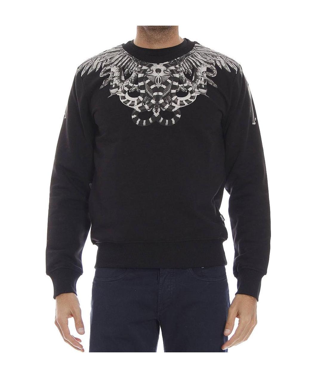 Just Cavalli Printed Sweater In Black