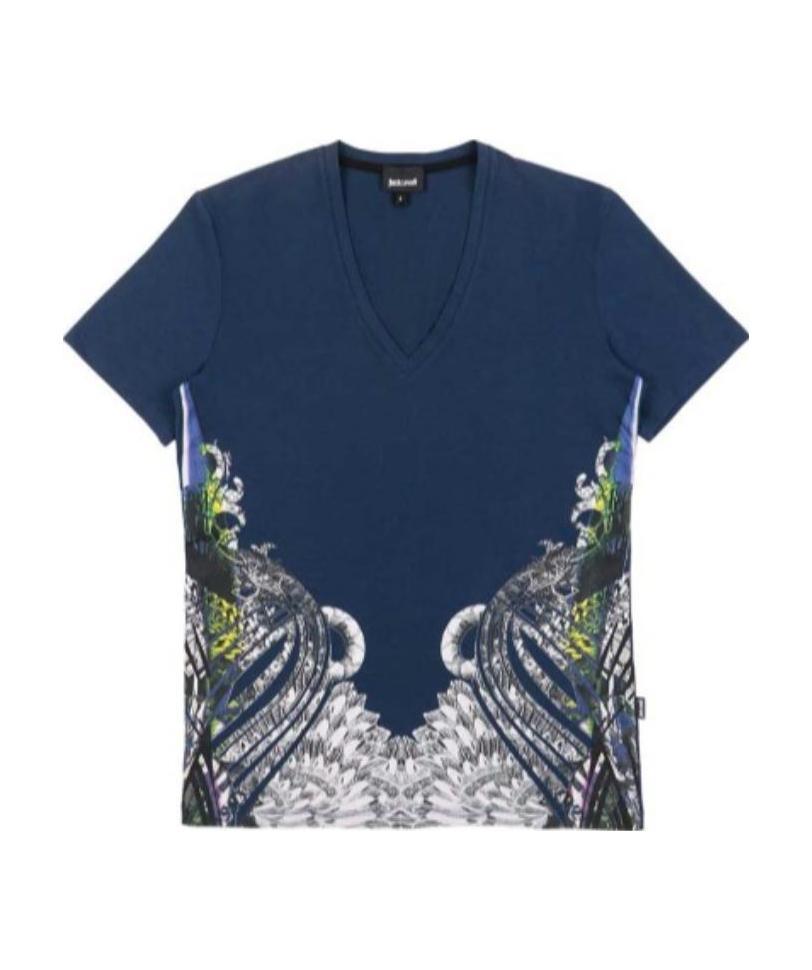 Just Cavalli Printed T-shirt In Blue