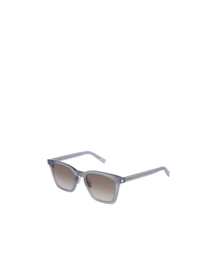 Saint Laurent Geometric Sunglasses In Gray