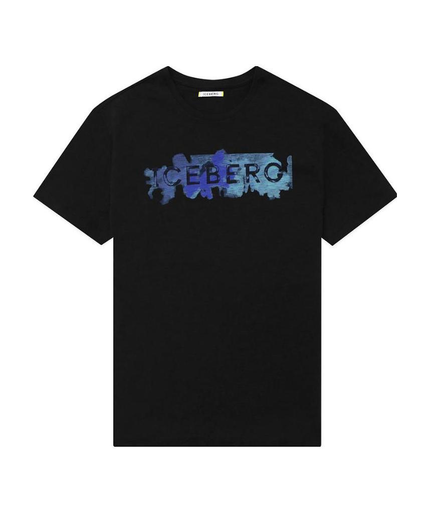 Iceberg Round Collar Logo T-shirt In Black