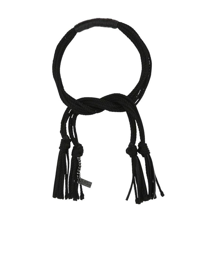 Saint Laurent Black Fabric Bracelet In Black