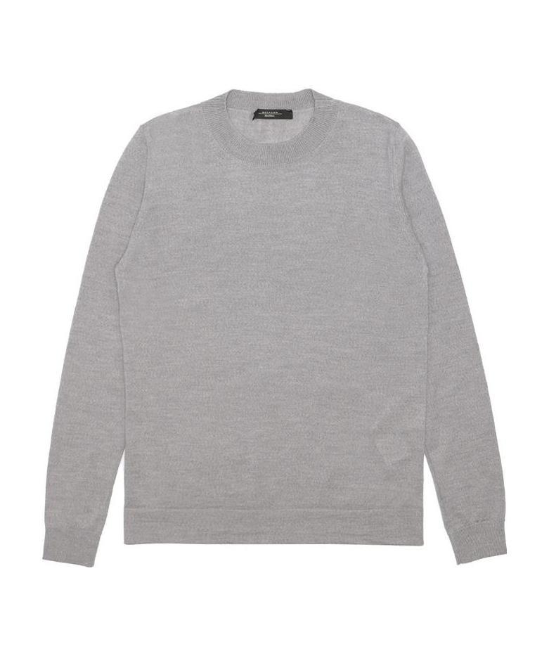 Weekend Max Mara Round-collar And Long-sleeved Pullover In Gray