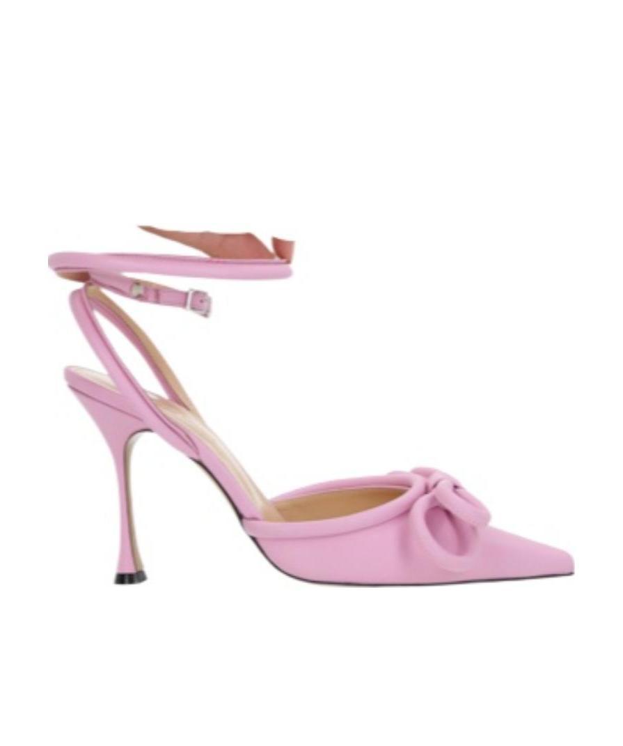 Mach&mach Leather Open-heeled Shoes In Pink