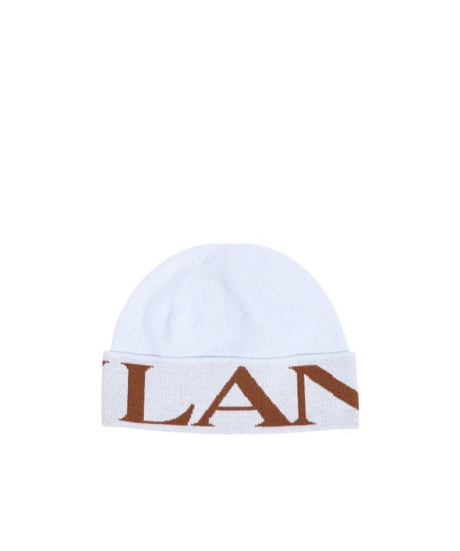 Lanvin Woman Hat Sky Blue Size Onesize Wool In Purple