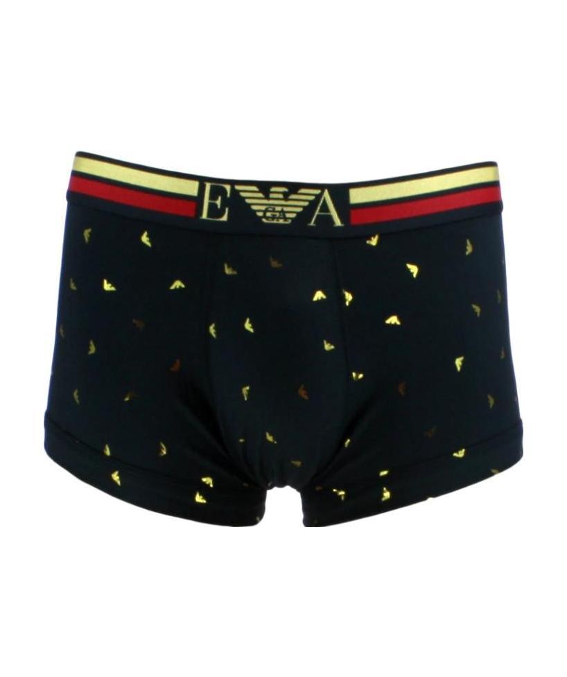 Emporio Armani Printed Boxer Underwear In Black