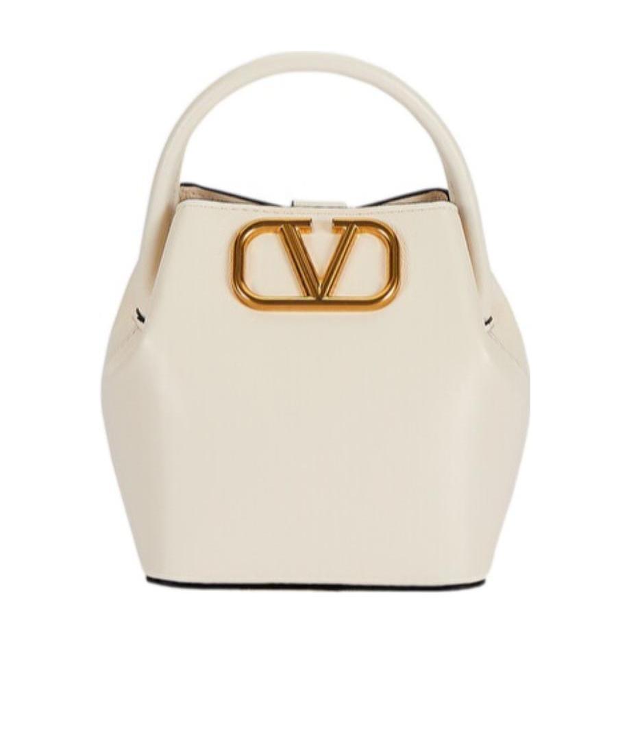 Valentino Vlogo Tote Bag In White