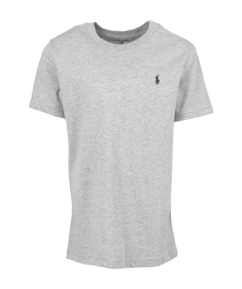 Ralph Lauren Crew Neck Cotton T-shirt In Gray