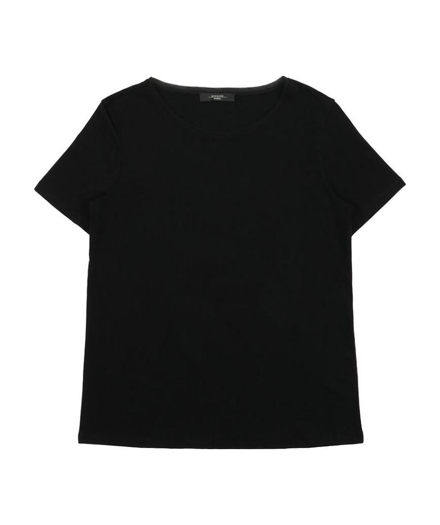 Weekend Max Mara T-shirt With Round Neck And Short Sleeves In Black