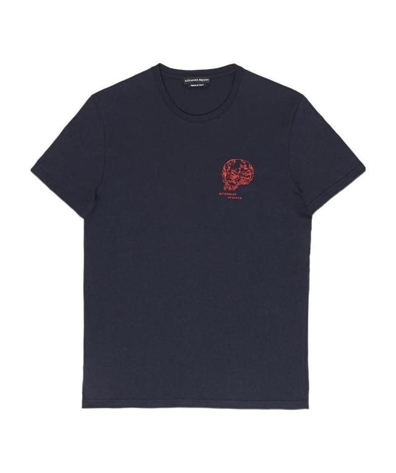 Alexander Mcqueen Short-sleeved T-shirt In Blue