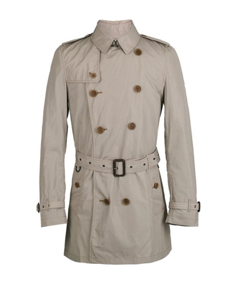 Burberry Lapel Double-breasted Trench Coat In Nude