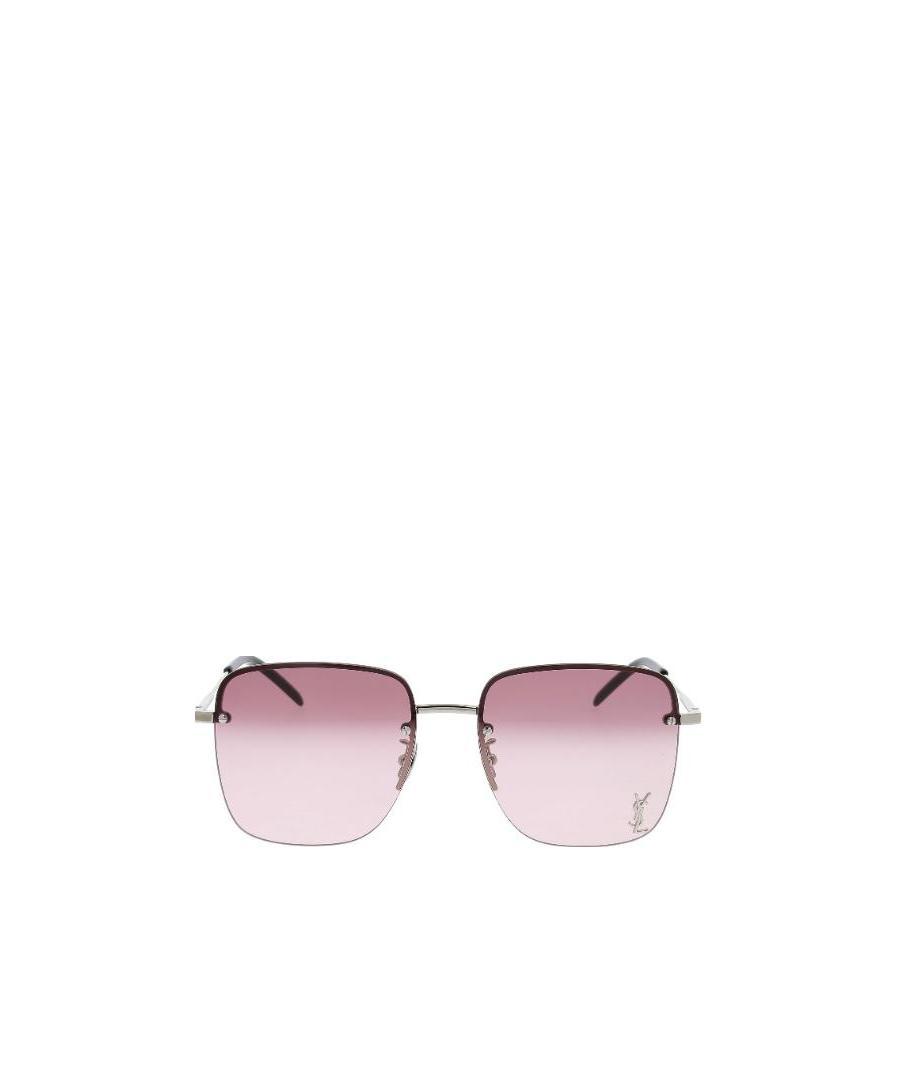 Saint Laurent Square-frame Sunglasses In Pink