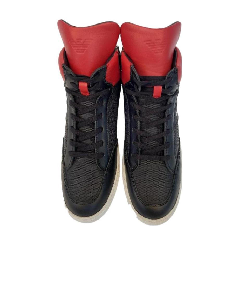 Emporio Armani Tie Casual Sports Shoes In Black