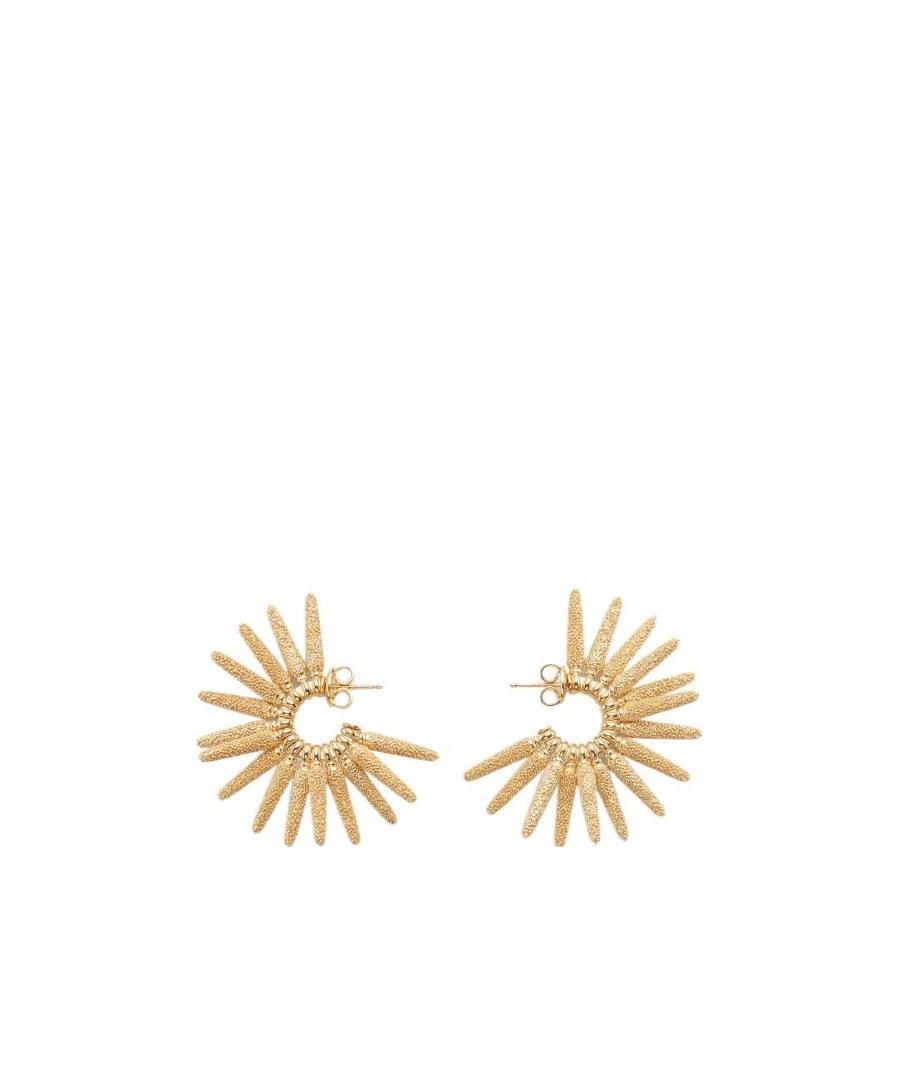 Bottega Veneta Hoop Earrings In Yellow