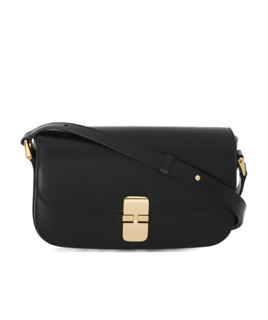 Shop Apc Grace Foldover Crossbody Bag In Black