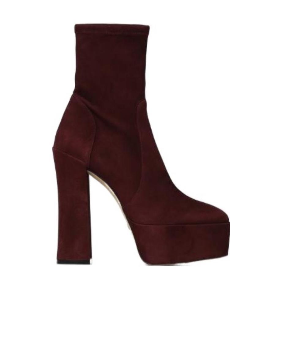 Stuart Weitzman Skyhigh 145mm Suede Platform Boots In Brown