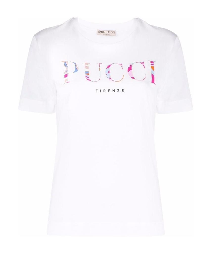 EMILIO PUCCI LOGO PRINTED T-SHIRT 