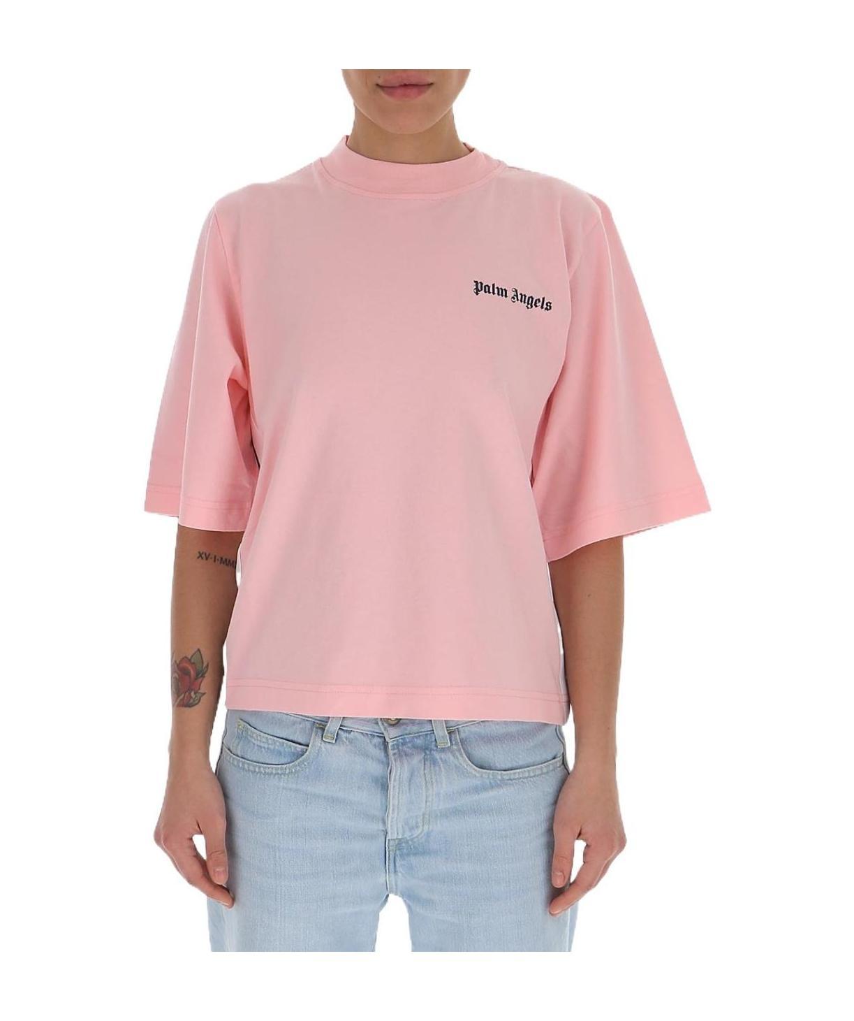 Palm Angels Logo-print T-shirt In Pink