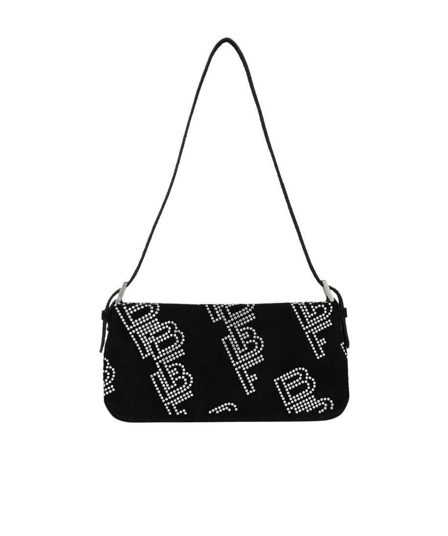 By Far Logo Details Shoulder Bag In Black