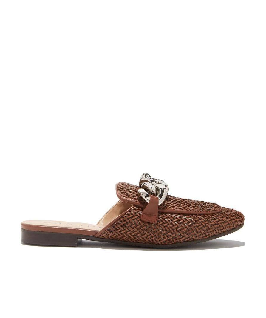 Casadei Chain-detail Slip-on Mules In Brown