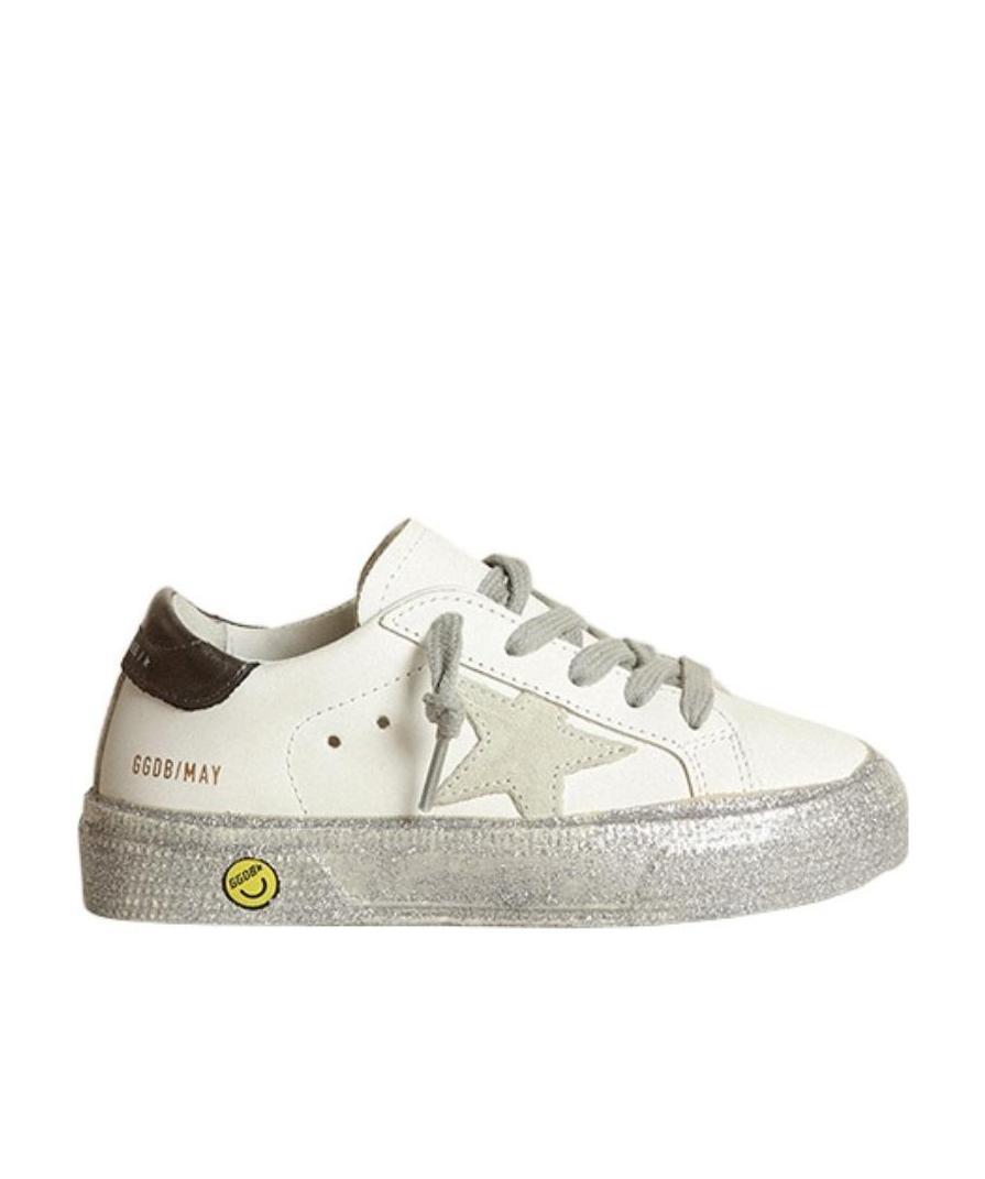 Golden Goose Superstar Glittered Low-top Sneakers In White