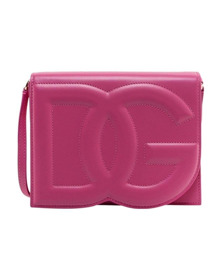 Dolce & Gabbana Dg Leather Flap Crossbody Bag In Pink