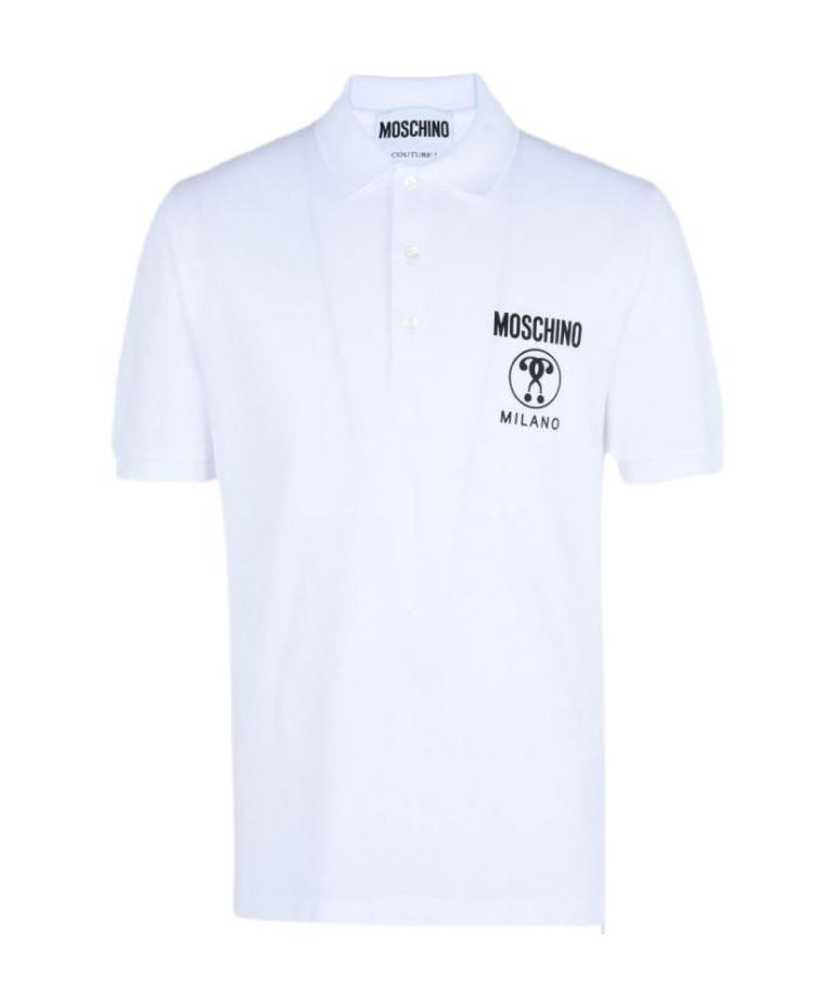 Moschino Logo-print Polo Shirt In White