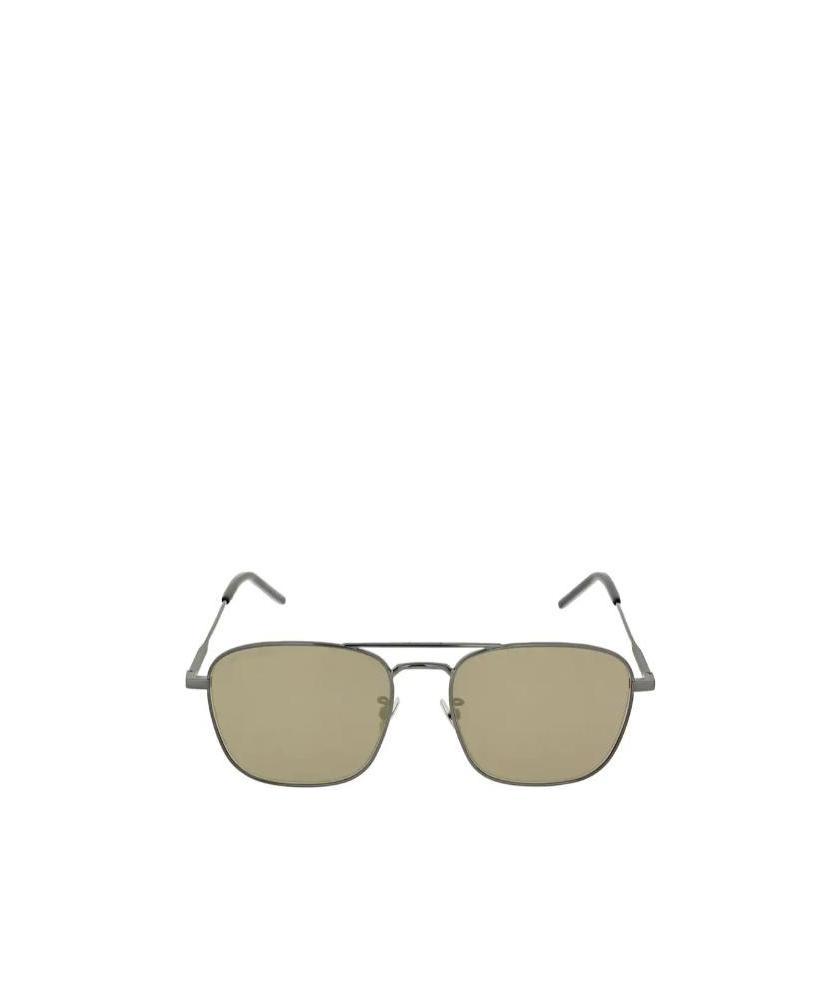 Saint Laurent Aviator Sunglasses In Gray