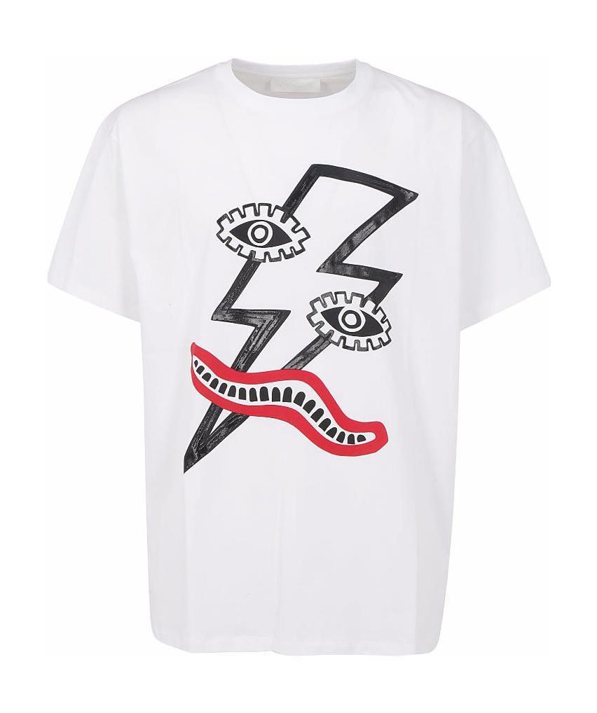 Neil Barrett Graphic-print Crew Neck T-shirt In White