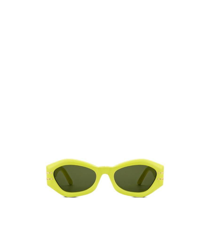 Dior Logo Butterfly Sunglasses In Green