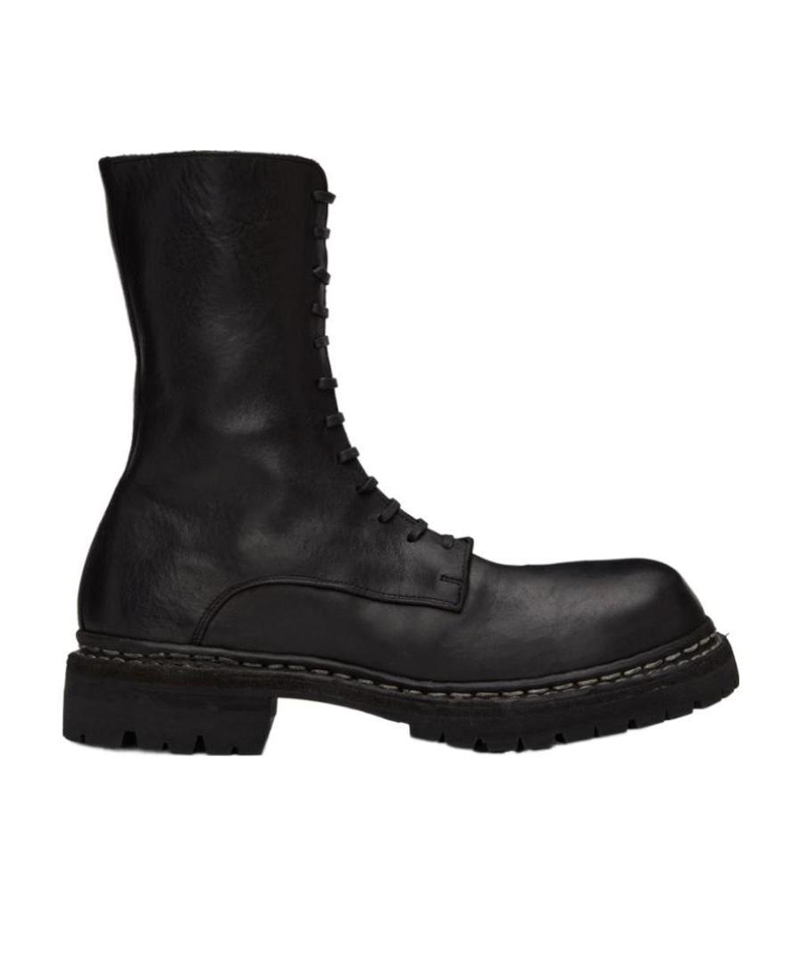 Guidi Gr05 V Laced Boots In Black