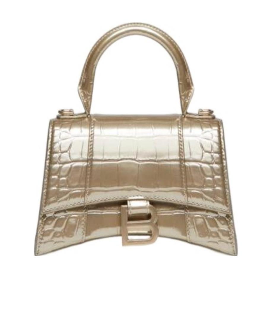Balenciaga Xs Hourglass Top-handle Bag In Nude