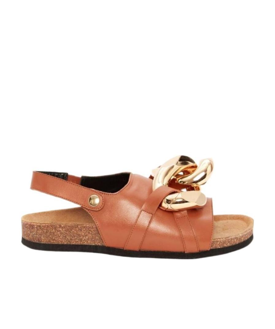 Jw Anderson Woman Sandals Tan Size 8 Calfskin In Brown