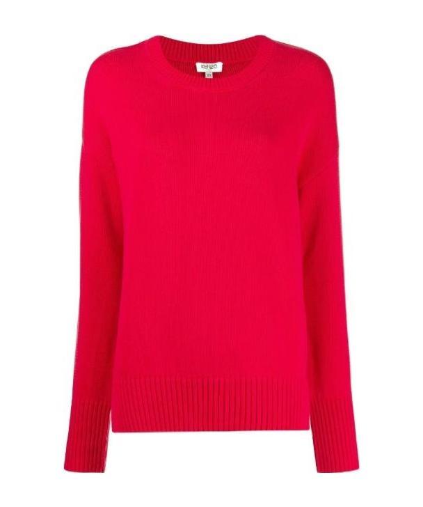 Kenzo Logo Knit Jumper In Red