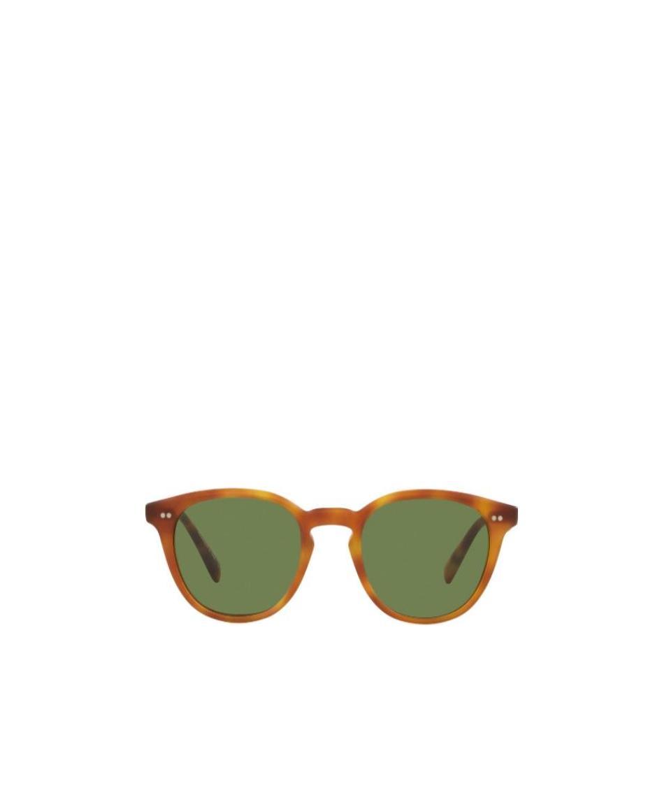 Oliver Peoples Tortoiseshell-effect Round-frame Sunglasses In Green