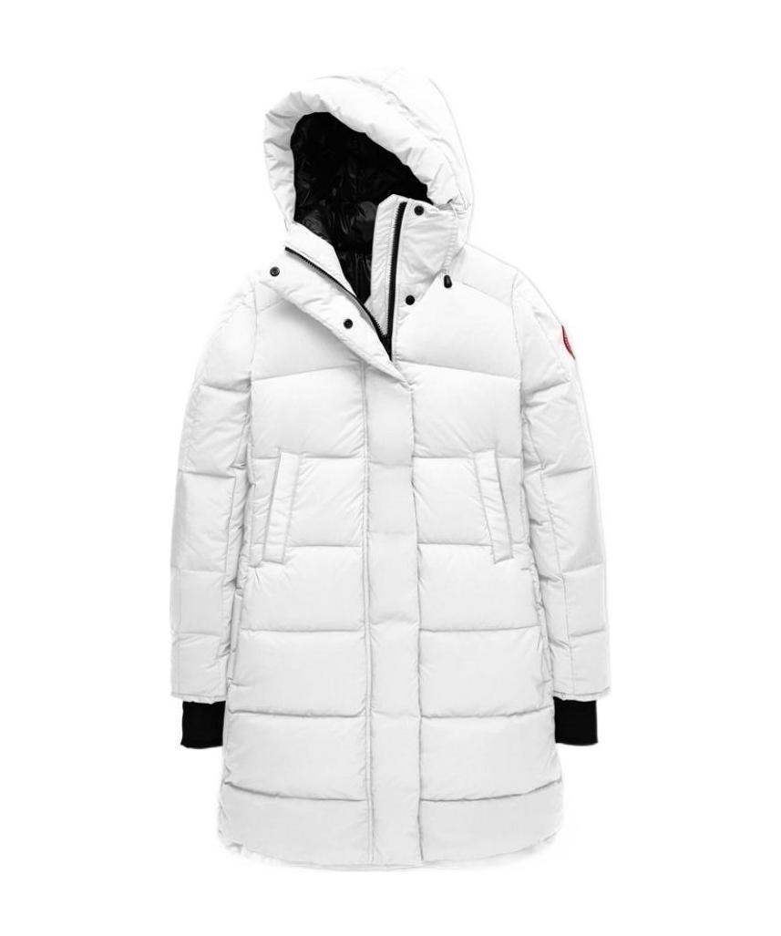 Canada Goose Alliston Logo-patch Padded Coat In White