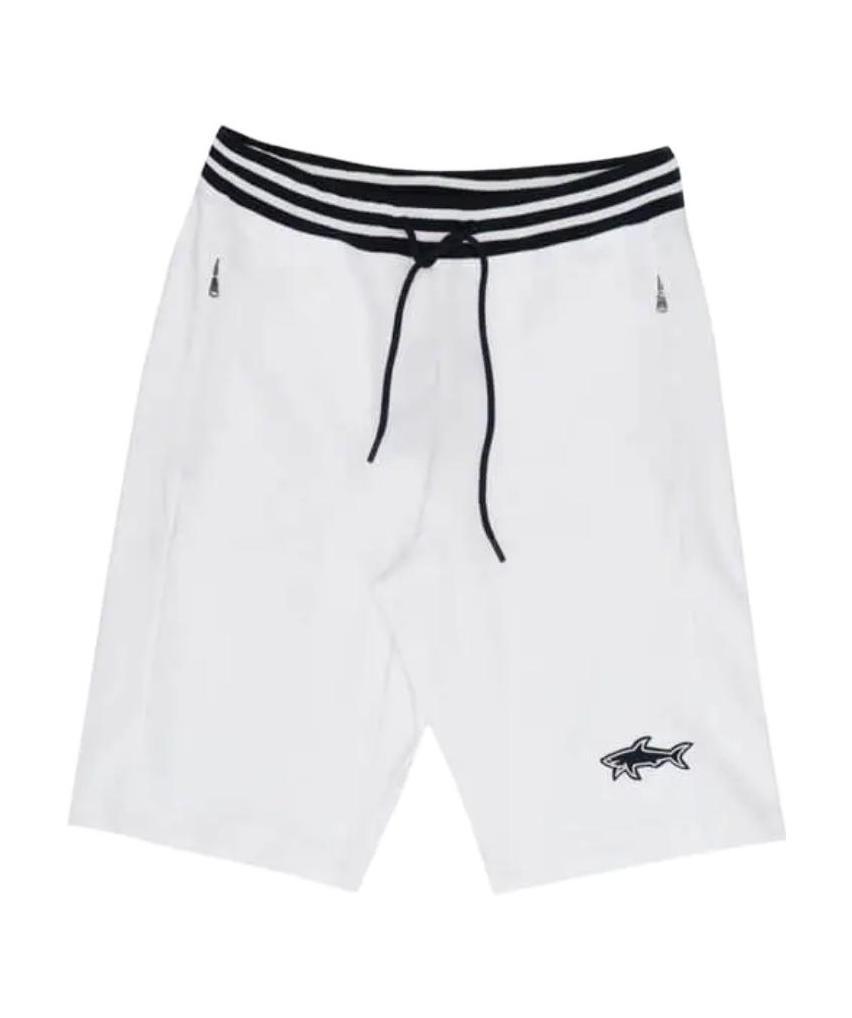 Shop Paul & Shark Logo Embroidered Shorts In White