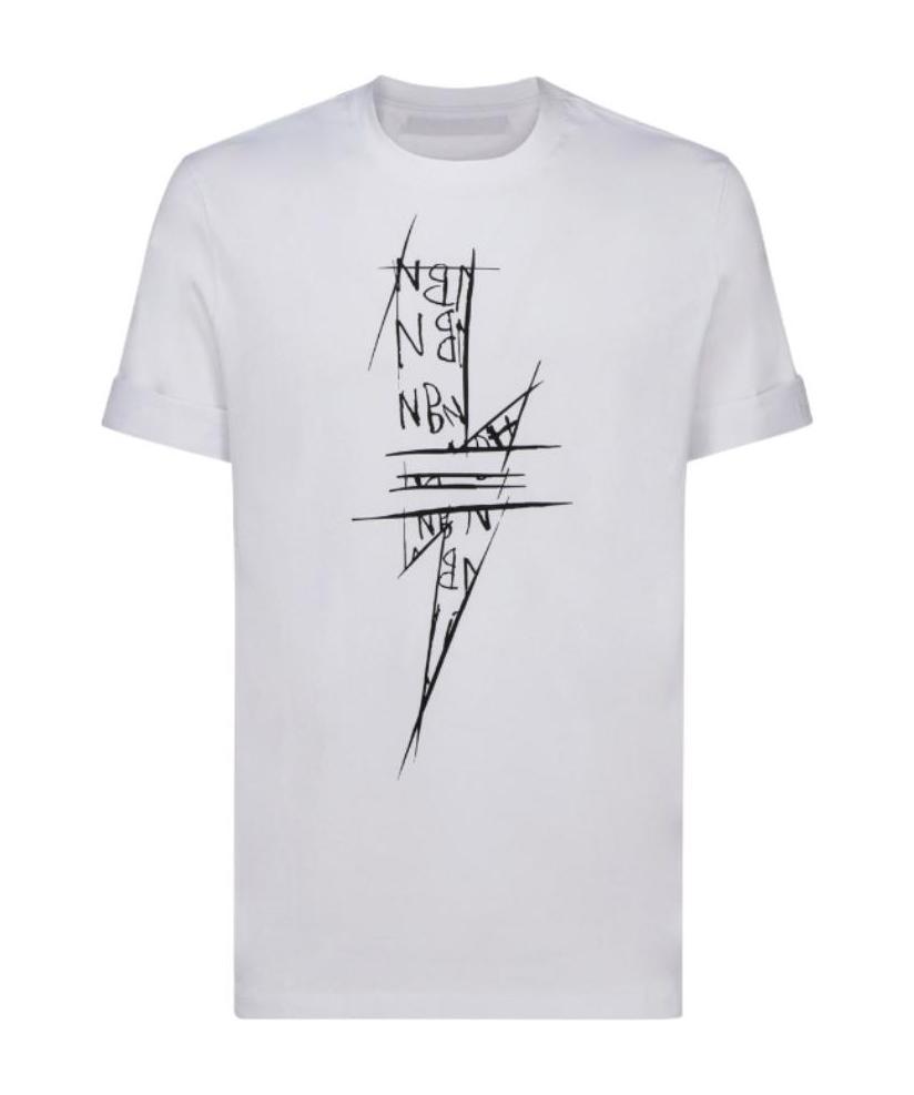 Neil Barrett Item O-neck Short-sleeved T-shirt In White