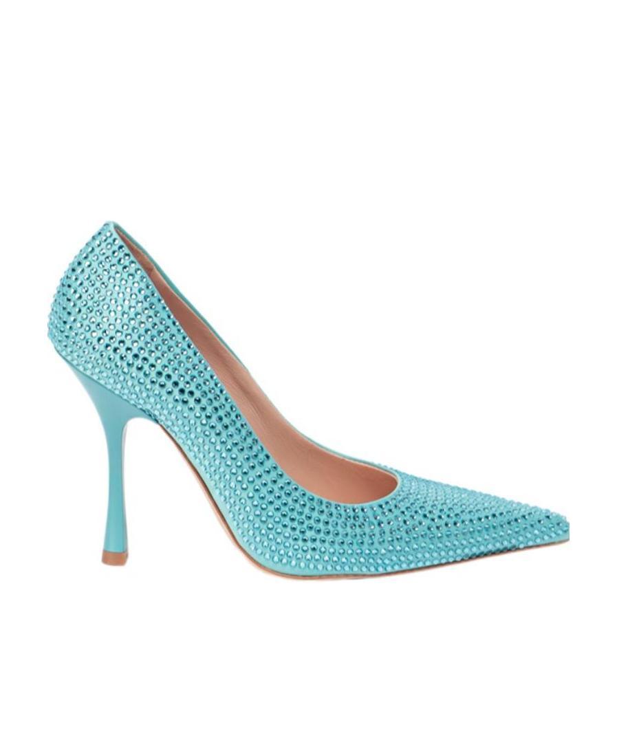 Liu •jo Leonie Hanne X Liu Jo Embellished Sculpted Heel Pumps In Blue