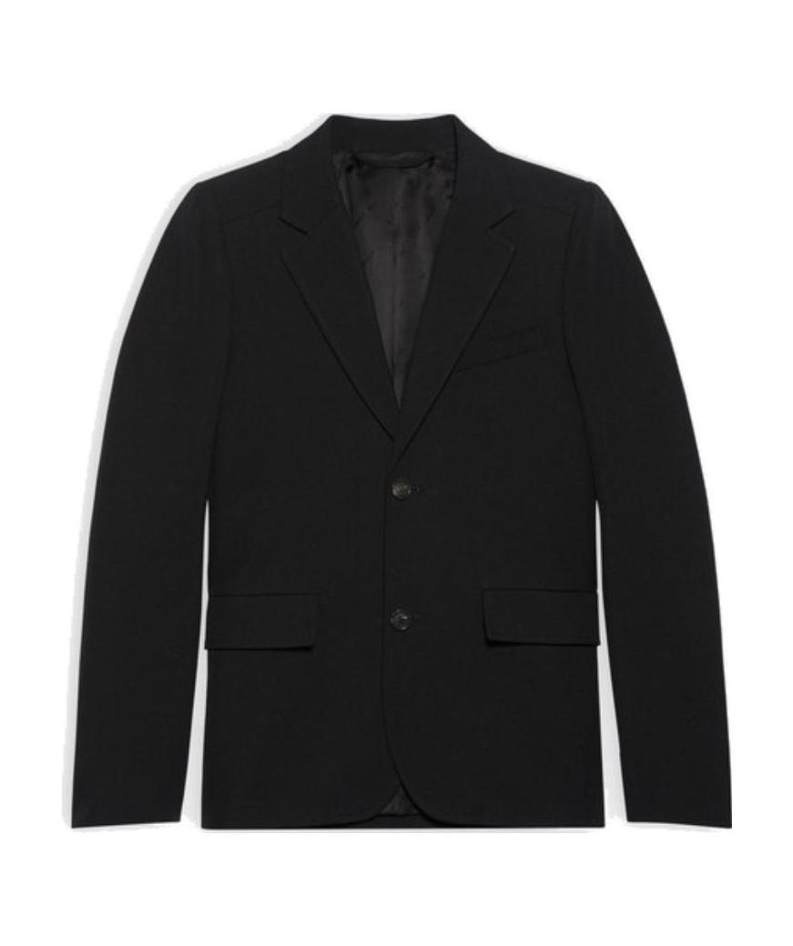 Balenciaga Padded Shoulder Blazer In Black