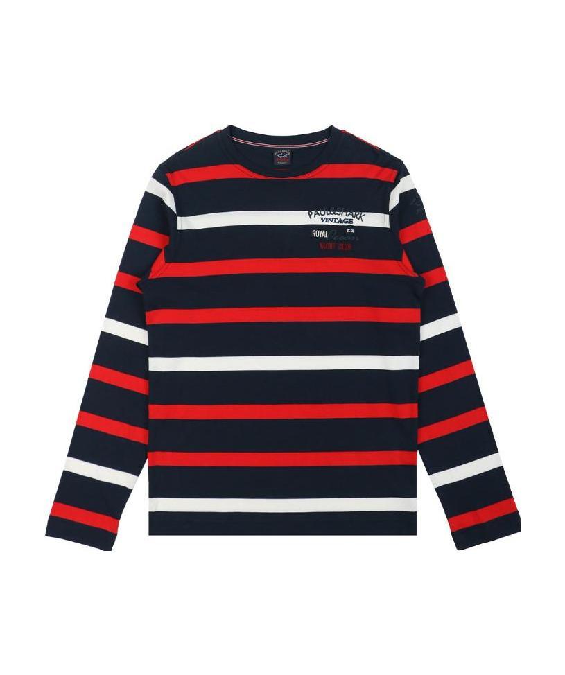 Shop Paul & Shark Logo Long-sleeved T-shirt In Black
